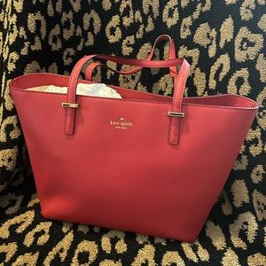 Cherry red Kate Spade tote